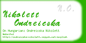 nikolett ondreicska business card